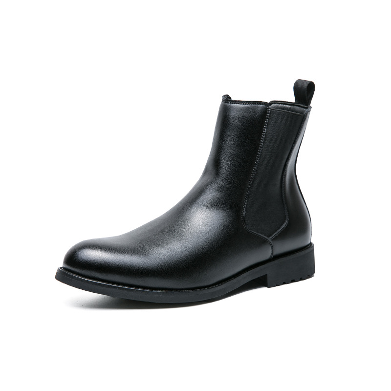 Men's Korean-style Trendy High Top Leather Shoes foto 3