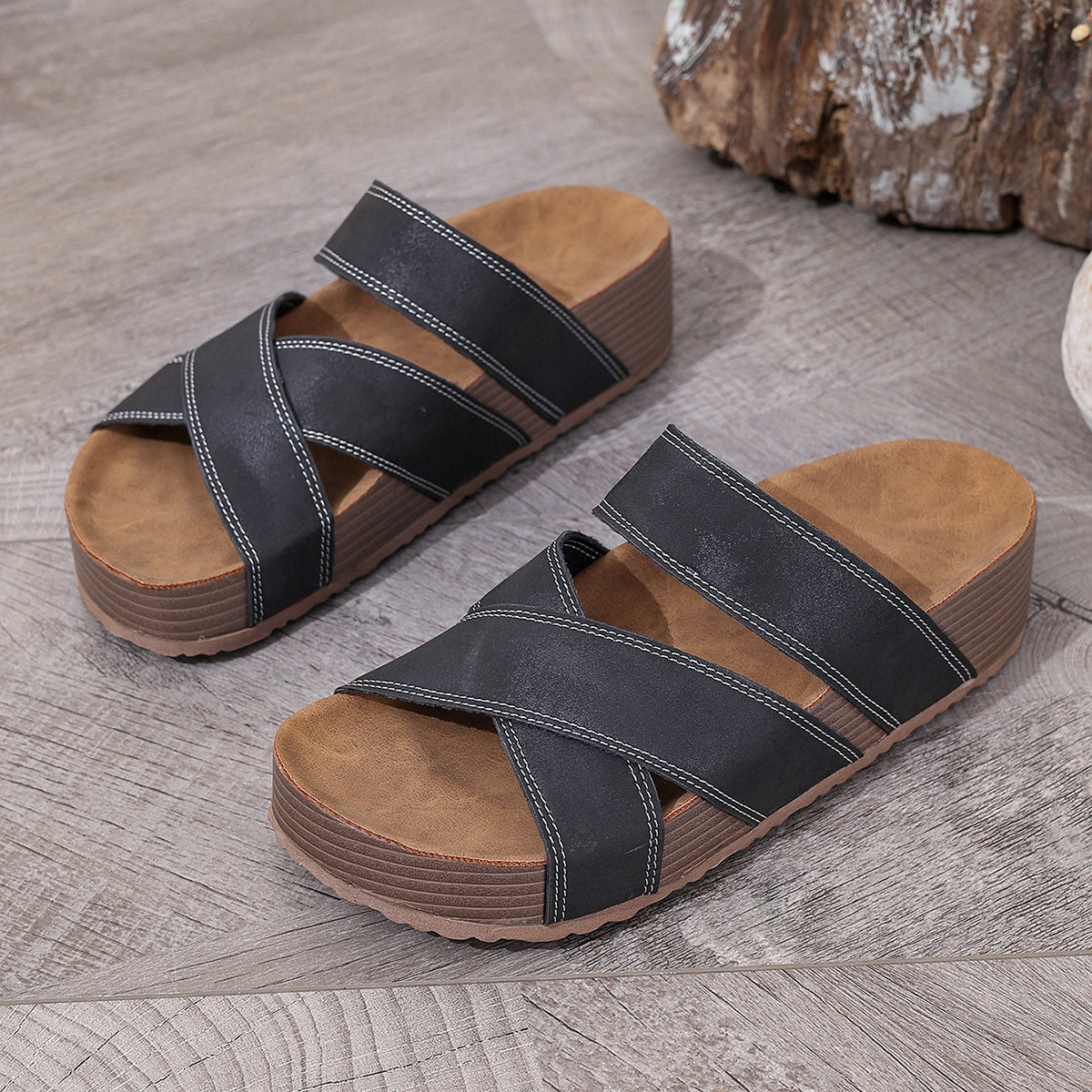 Retro Casual Flat-heeled Beach Slippers foto 2