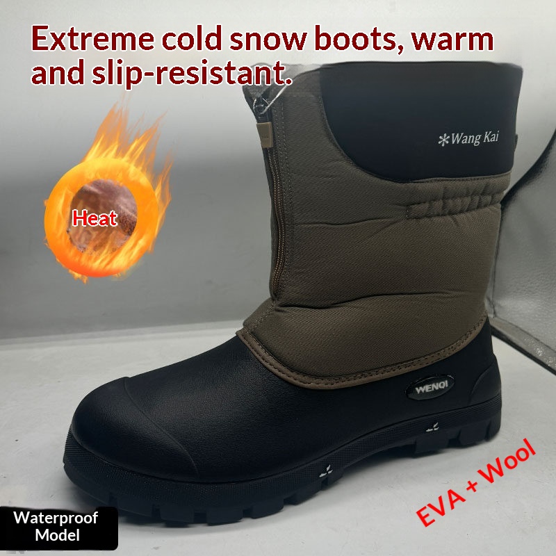 Outdoor Wool Snow Boots For Cold Weather Insulated Work Boots foto 2