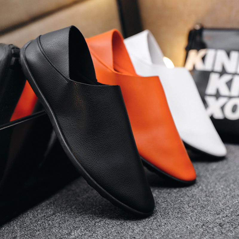 Spring And Autumn Men's Casual Shoes PU Breathable Soft Bottom Gommino