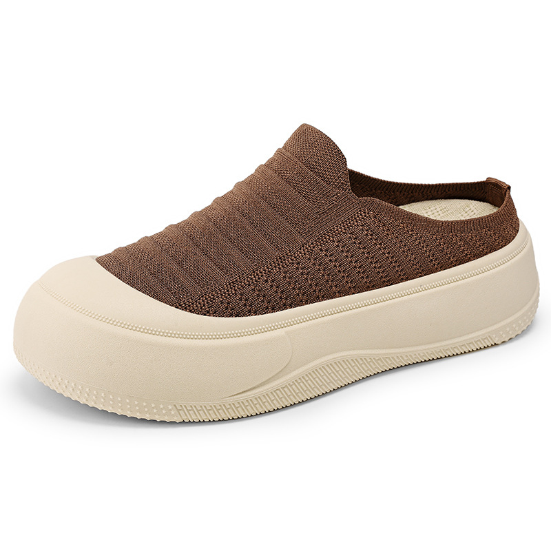 Outer Wear Closed-toe Slippers Solid Color Low Cut Elevator Shoes foto 5