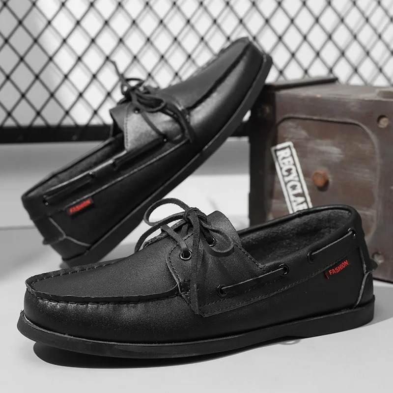 Men's Korean-style Fashionable Driving Gommino Casual Leather Shoes foto 5