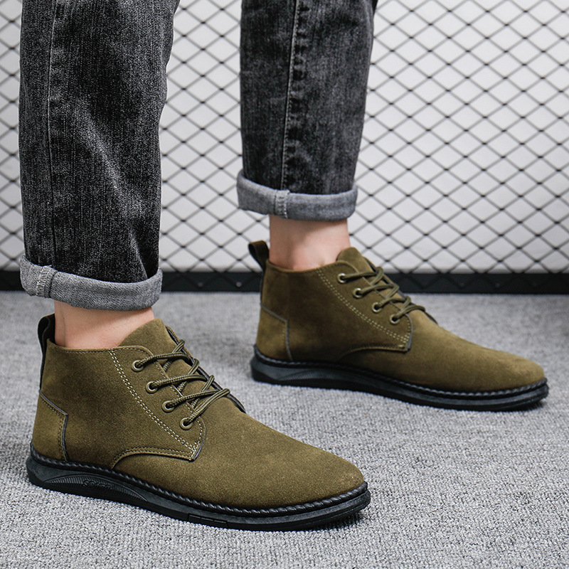 High-top British Men's Casual Leather Shoes foto 5