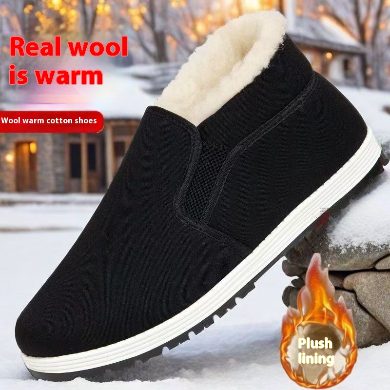 Fashion Personality Winter Canvas Thermal Shoes Men foto 5