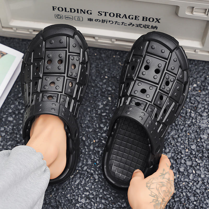 Hole Shoes Simple Non-slip Thick Bottom Wear-resistant foto 2