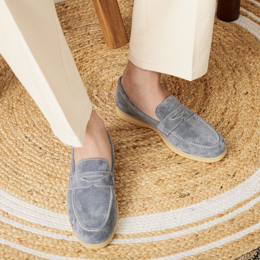 Men's Summer Casual Round Head Suede Shoes foto 5