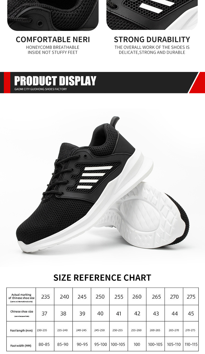 Anti-smashing And Anti-penetration Summer Breathable Safety Shoes Protective Lightweight Comfortable Air Cushion Work Shoes foto 5