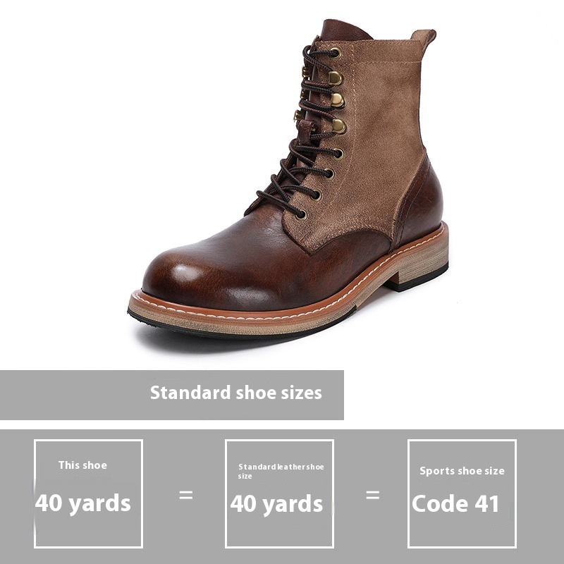 Spring And Autumn Retro Antique Thickened Martin Boots foto 2