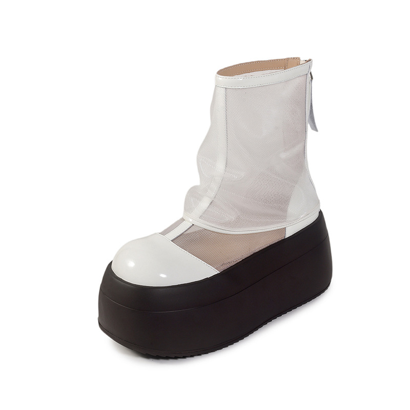 Women's Hollowed-Out Thick-Soled Mesh Ankle Boots foto 2
