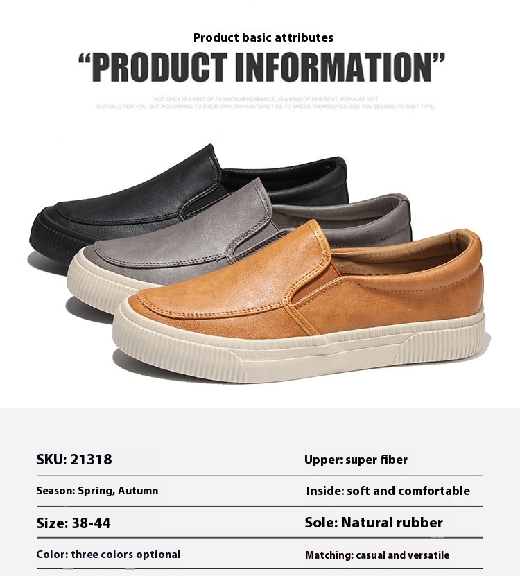All-matching Men's Leather Shoes Breathable Casual Fashion Low-top Sneakers foto 2