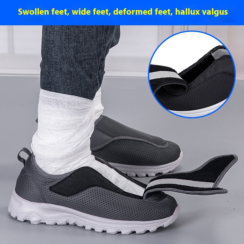 Widened Instep Swollen Feet Special Shoes Walking Shoes Men's Velcro Adjustable foto 5