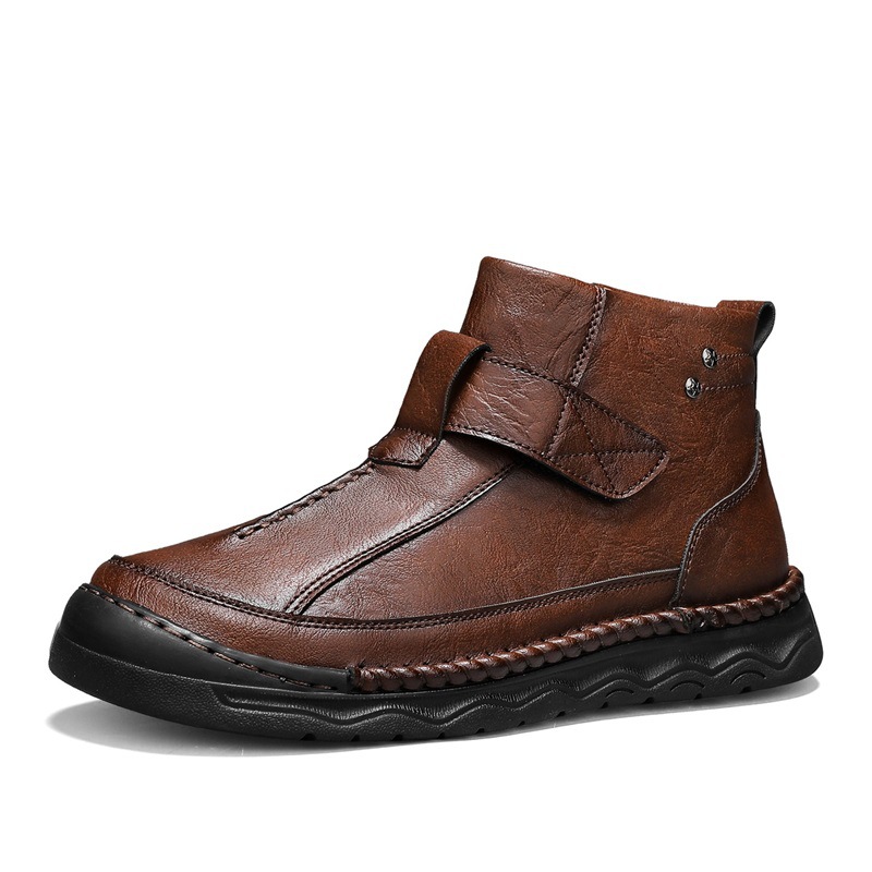 High-top Men's Boots Ankle Leisure Cargo Mid-top Leather foto 3