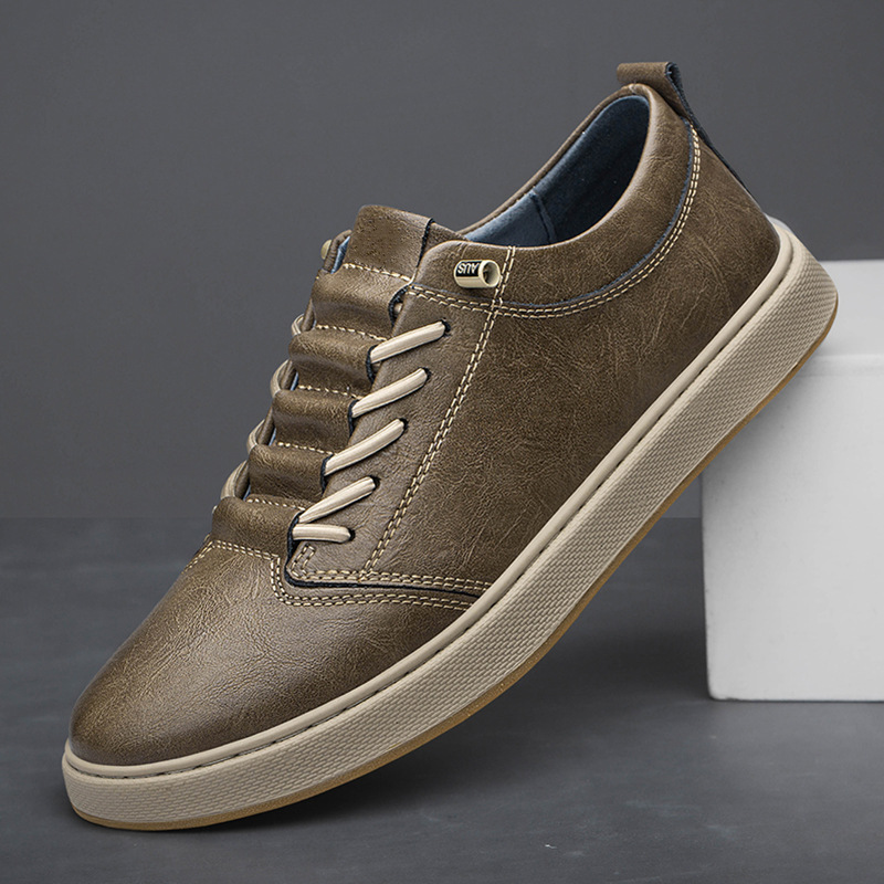Big Size Board Shoes Cowhide Outdoor Casual Shoes