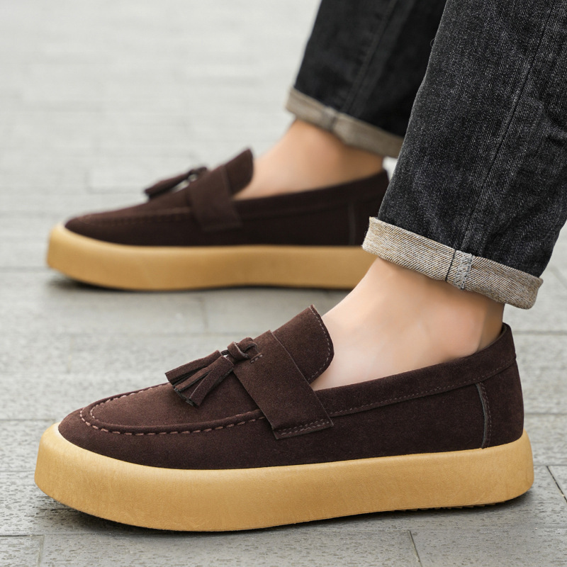 Mens Derby Shoes In British Style Casual Loafers foto 4