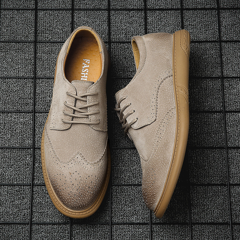 Men's Summer British Style Brown Sneakers foto 2