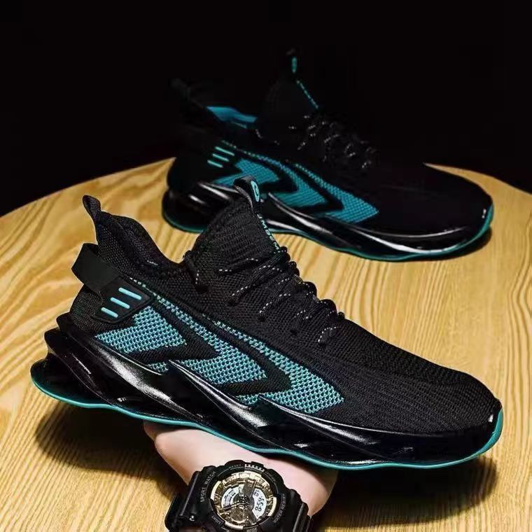 Men's Breathable Mesh Sports Flyknit Casual Shoes foto 3