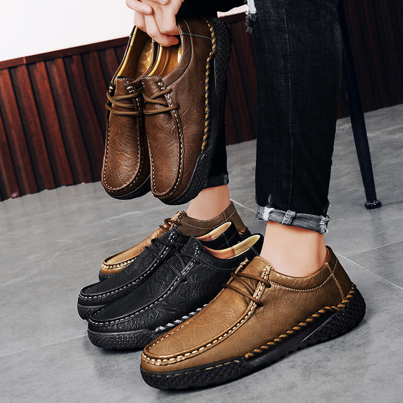 Men's Genuine Leather Casual Versatile Leather Shoes foto 2
