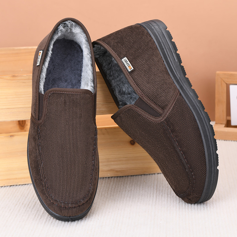 Autumn And Winter Old Beijing Cloth Shoes Fleece-lined Thickened foto 3