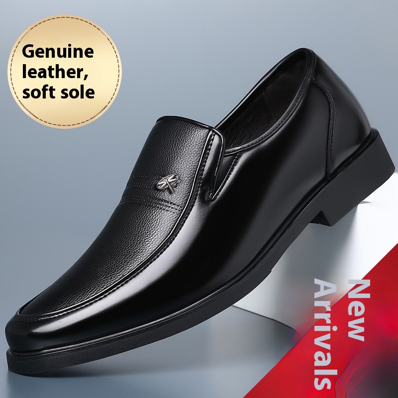 Casual Men's Leather Business Soft Bottom Shoes foto 4