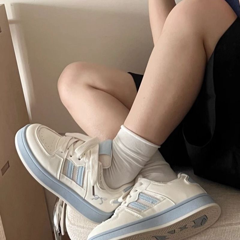 Students Niche Womens Shoes Chunky White Sneakers Versatile And Sporty foto 3