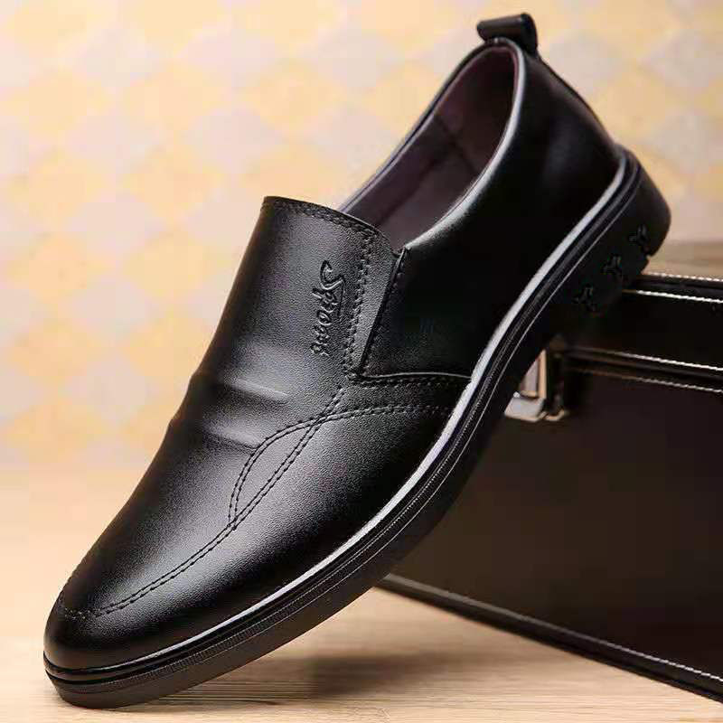 Mens Breathable Casual Business Leather Shoestrendy And Versatile foto 5