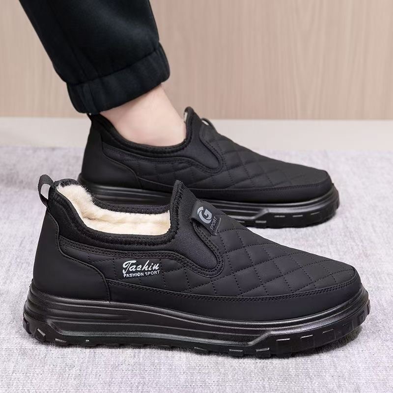 Winter Men's Cotton Shoes Fleece-lined Warm Non-slip foto 5