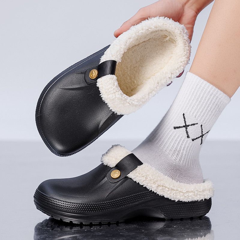Mens Fleece-Lined Cotton Slippers For Home foto 5