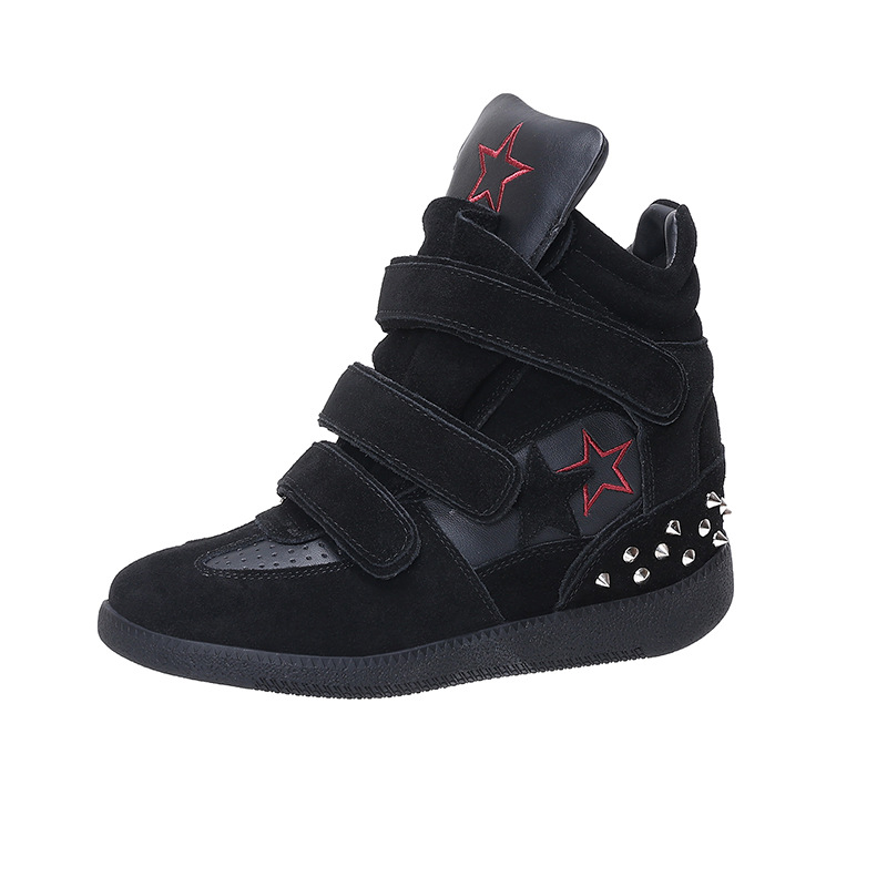 Womens Hidden-Heel, Thick-Soled Casual High-Top Shoes foto 3