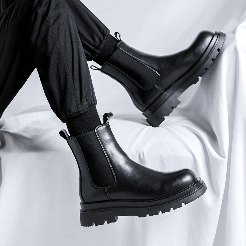 Chelsea Men's High-top Smoke Pipe British Martin Boots foto 3