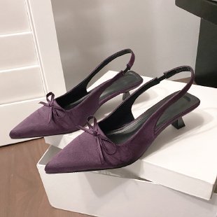 Arrival Fashionable Minimalist Pointed-toe High-heeled Sandals With A Bow On The Toe foto 4