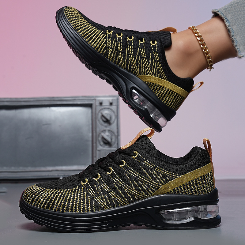 Plus Size Women's Breathable Shoes Flat Fashionable Flyknit foto 2