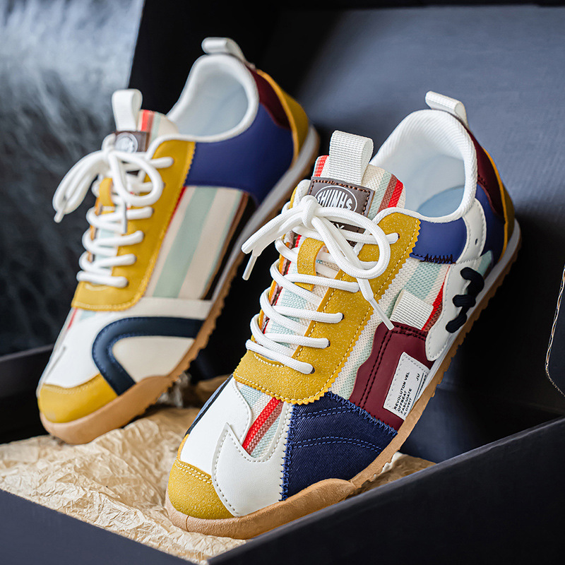 New Stylish Versatile Color-block Mens Shoes foto 2