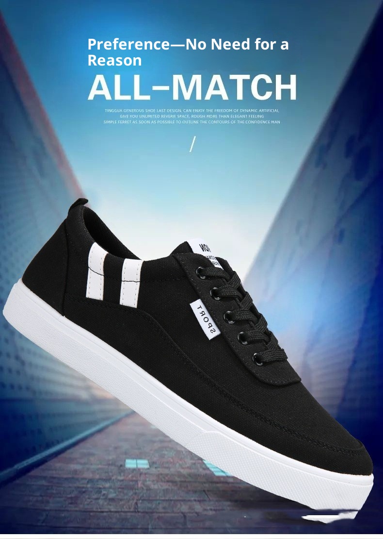 Spring Canvas Shoes Men's Low Top foto 3