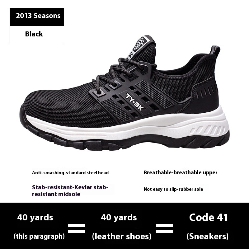 Men's Flyknit Safety Shoes Anti-smashing Breathable foto 4