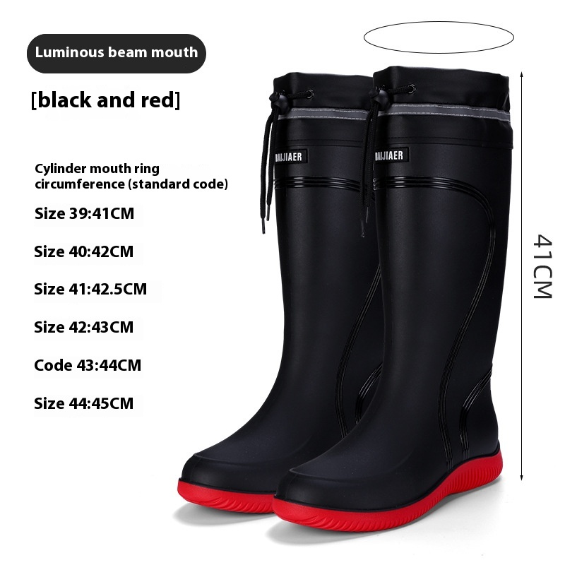 Fashion Outerwear High Non-slip Drawstring Rain Boots foto 5