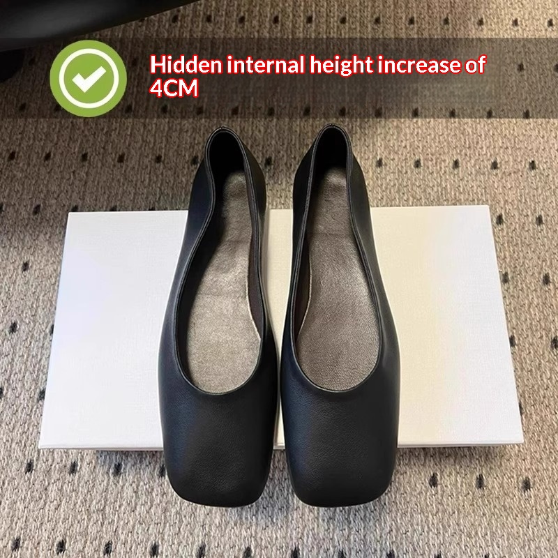 Women's Hidden-Heel Square-Toe Flat Shoes foto 2