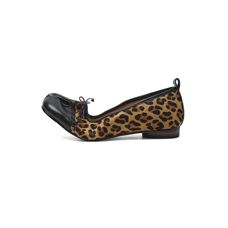 Women's Premium Full Grain Leather Split Toe Ballet Flats, Retro Tabi Bow Flat Shoes foto 5