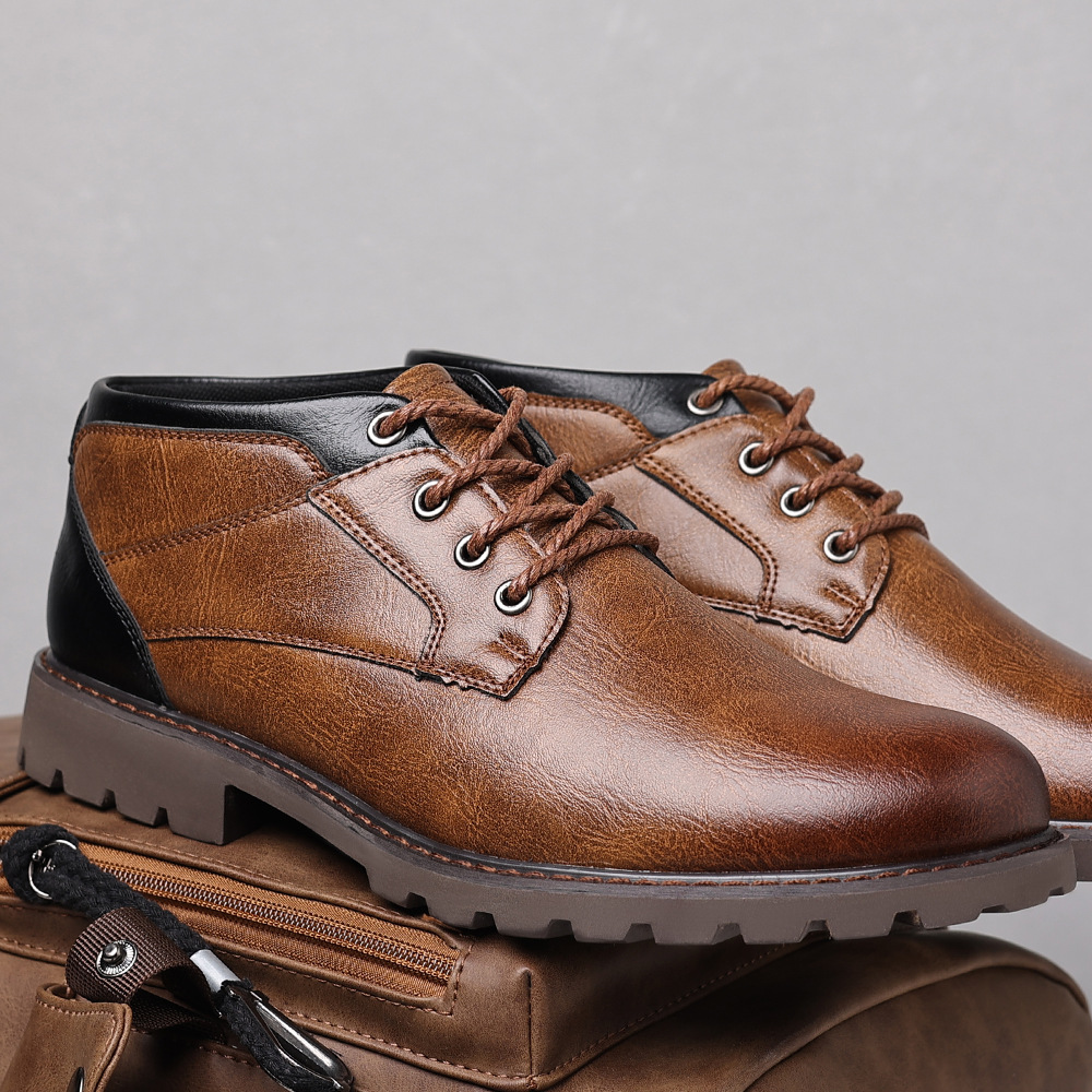 HPIOPL4999 Martin Boots Men's Boots Plus Size Lace Up Low Top foto 5
