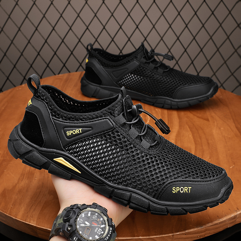 Plus Size Outdoor Mountaineering Hollow Men's Breathable Shoes foto 2