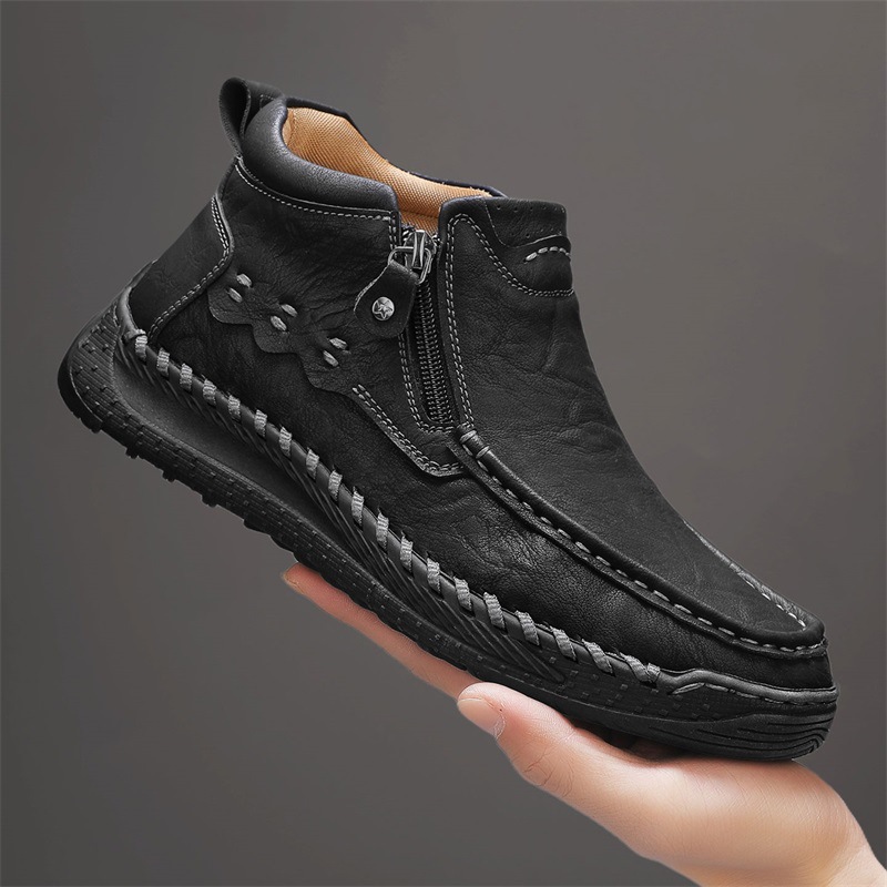 Men's Large-size Casual Hand-sewn Retro Work Boots foto 5