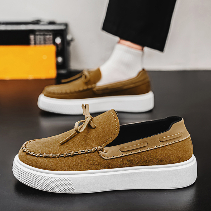 White Autumn Suede All-match Loafers foto 4