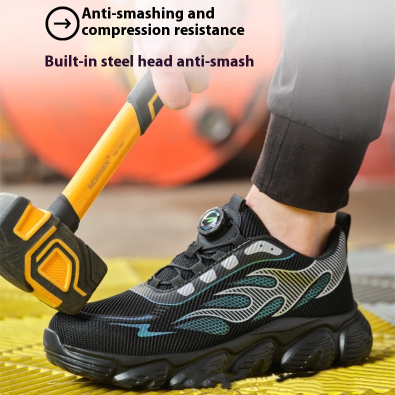 Mesh Breathable Four Seasons Labor Protection Shoes Men Anti-smashing And Anti-penetration foto 5