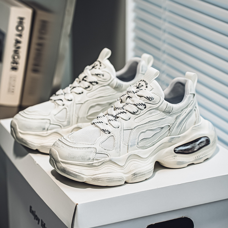 Personalized Brush Color Mesh Casual Height Increasing Men's Sneaker foto 4
