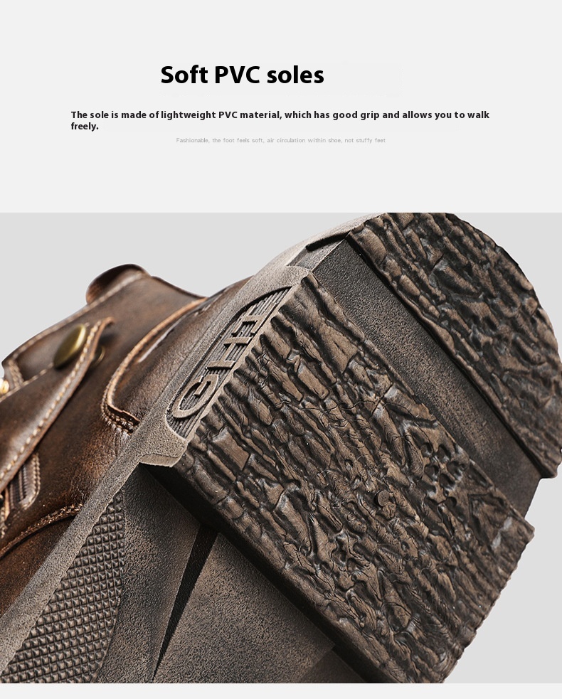 Retro British Style High Cut Martin Boots For Men foto 2