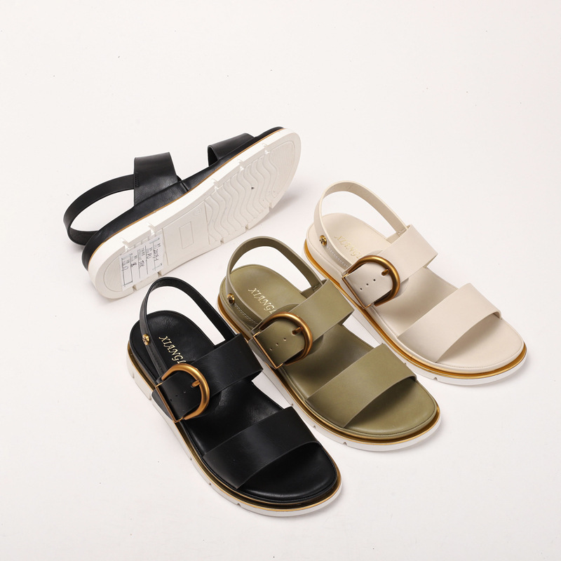 Chunky-soled Versatile Fashionable Wedge Roman Sandals foto 3