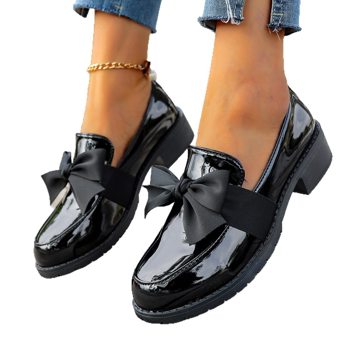 Plus-size Bow-knot Slip-on Loafers For Women foto 5