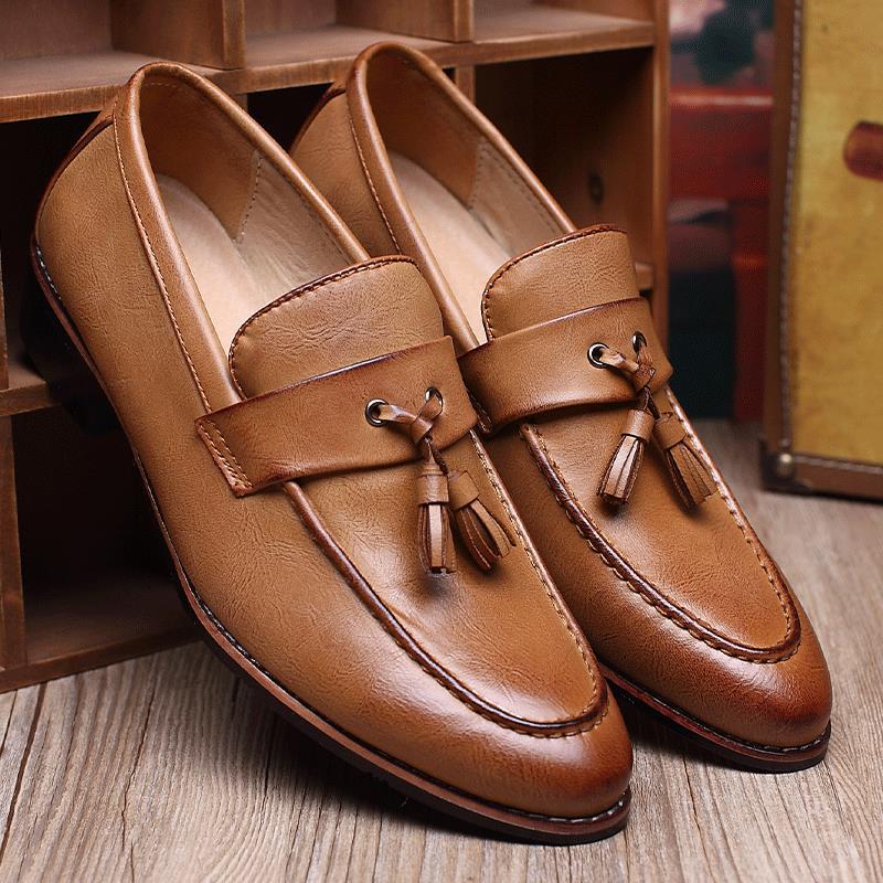 British Retro Slip-on Tassel Loafers Men's Casual foto 4