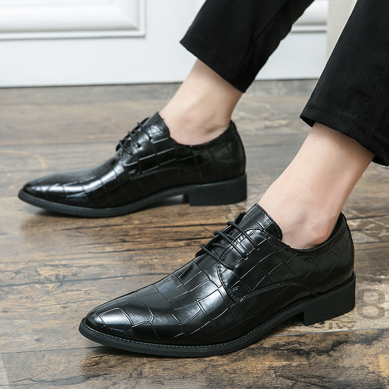 Plus Size Pointed Leather Shoes Fashion Men foto 2