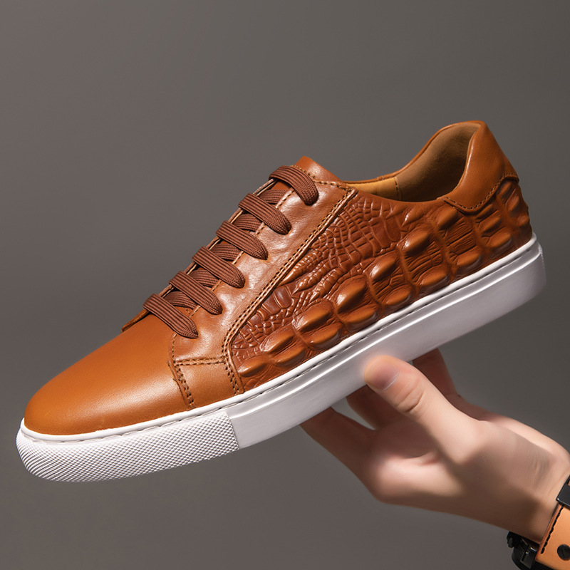 Casual Trend Grain Men's Low Trendy Shoes foto 4