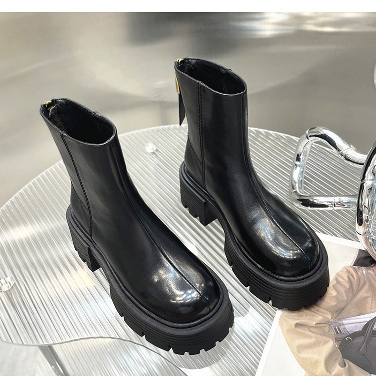 Autumn And Winter Korean Style Thick Bottom Chunky Heel Short Tube Fashion Boots Children foto 2
